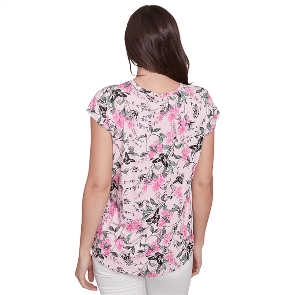 Womens Emaline Key Items Floral Garden Butterfly Tee