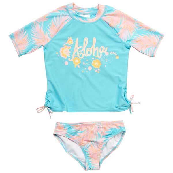 Girls &#40;7-16&#41; Jantzen 2pc. Aloha Tropical Tankini Swim Set - image 