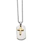 Mens Gentlemen's Classics&#40;tm&#41; Steel IP-Plated Cross Necklace - image 1