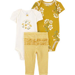 Baby Girl &#40;NB-24M&#41; Carters&#40;R&#41; 3pc. Floral Little Character Set