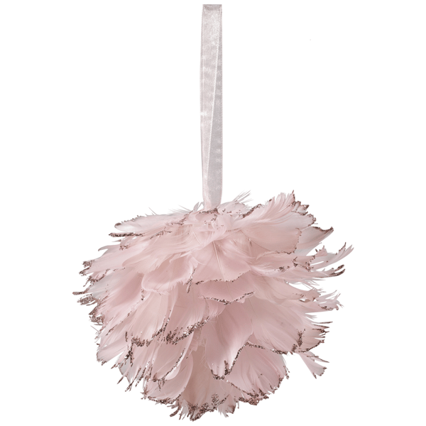 Northlight 6in. Pink Glittered Feathers Christmas Ball Ornament