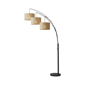 HomeRoots 74in Bronze Three Light Tree Floor Lamp With Drum Shade - image 2