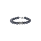 Symbols of Faith Silver Tone Black Pearl & Prayer Bead Bracelet - image 1