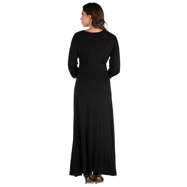 Womens 24/7 Comfort Apparel Long Sleeve Maternity Dress