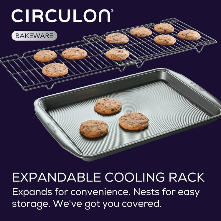 Circulon Bakeware 3-Piece Baking Sheet Pan and Cooling Rack Set