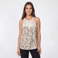 Womens Como Black High Neck Crochet Trim Tropical Tank Top - image 1