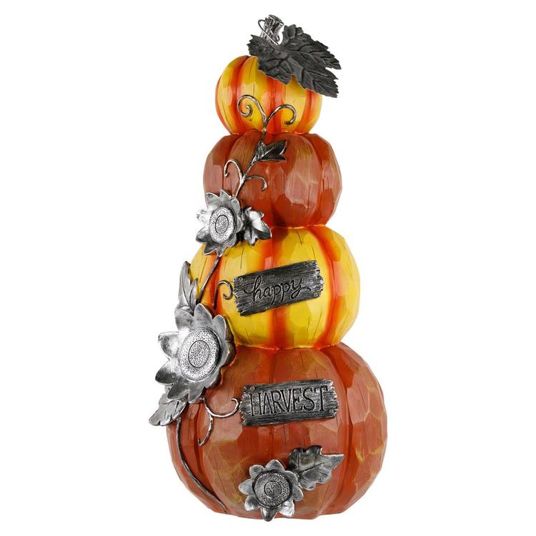 Northlight Seasonal 18.25in. Pumpkins Happy Harvest Statue