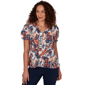 Plus Size Emaline Summer In The City Puff Sleeve Pleated Blouse - image 1