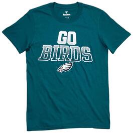 NFL Short Sleeve Charcoal T Shirt, Adult Sports Tee, Team Gear for Men and Women (Philadelphia Eagles - Black, Adult X-Large)