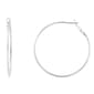 Design Collection 60mm Silver-Tone Tube Hoop Earrings - image 1