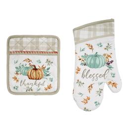 Avanti Grateful Patch Pot Holder and Oven Mitt Set