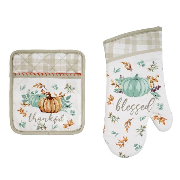 Avanti Grateful Patch Pot Holder and Oven Mitt Set - image 
