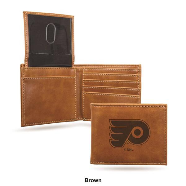 Mens NHL Philadelphia Flyers Faux Leather Bifold Wallet