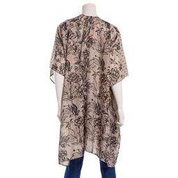 Womens Anne Klein Boho Floral Foil Dot Kimono