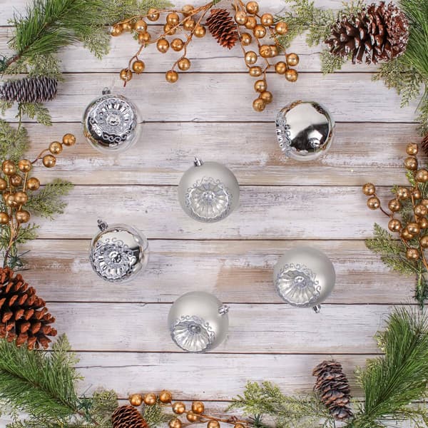 National Tree 6pc. Silver Shatterproof Ornament Balls