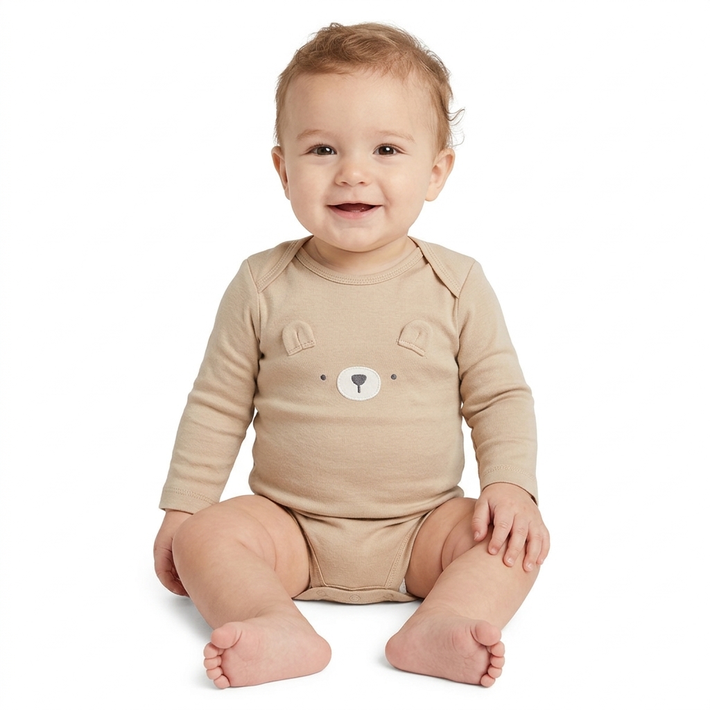 Baby Unisex (NB-24M) Carter''s® 4pk. Bear Long Sleeve Bodysuits