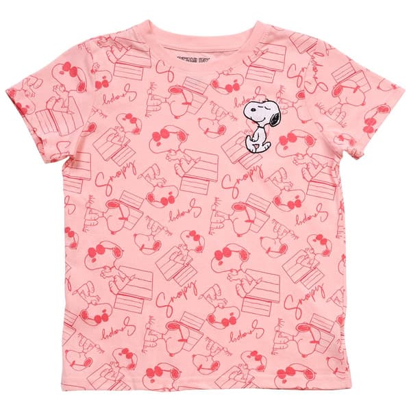 Girls (7-16) Peanuts(R) Snoopy Icon Patch Tee - image 