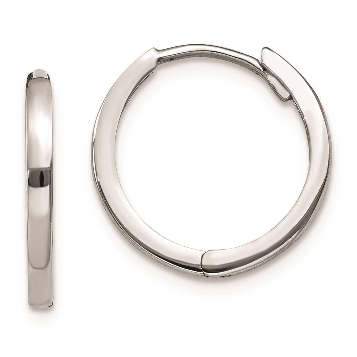 Gold Classics™ 14kt. White Gold Hinged Close Hoop Earrings