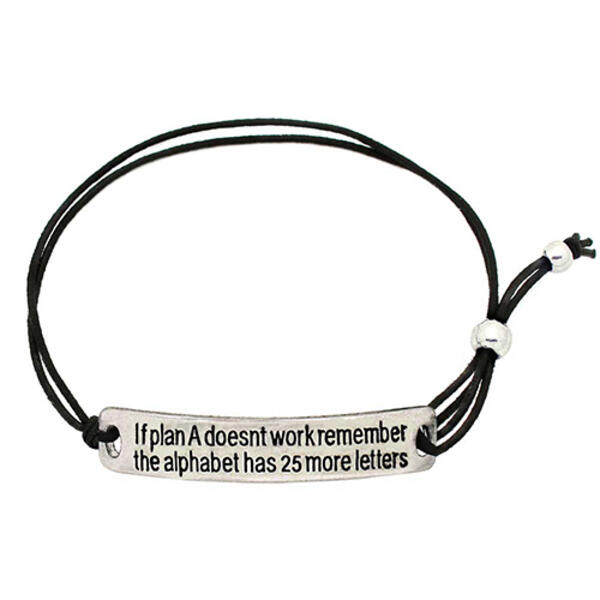 KIS&#40;R&#41; Silver Plated If Plan A Does Not Work Bracelet - image 