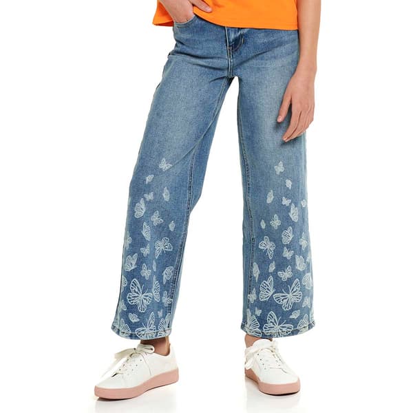 Girls (7-14) YMI(R) Wide Leg Butterfly Hem Jean