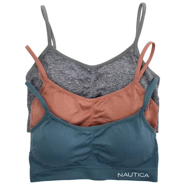 Womens Nautica 3pk. Seamless Lounge Bralettes w/Logo NT4902-3PKAM