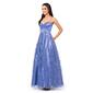 Juniors Blondie Nites All Over Glitter Lace Up Back A-Line Dress - image 4