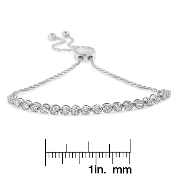 Diamond Classics&#8482; Silver 1/4ctw. Adjustable Bracelet