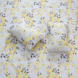 FreshFolds Helene 3pc. Reversible Watercolor Flowers Quilt Set