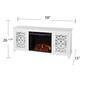 Southern Enterprises Maldina Electric Fireplace w/ Media Storage - image 5