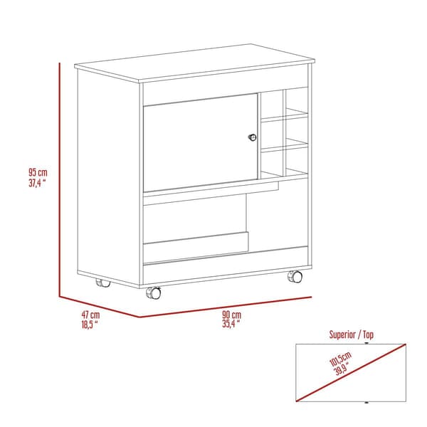 FM FURNITURE Texas Bar Cart