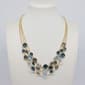 Ashley Cooper(tm) 3 Row Gold & Blue Stone Beaded Necklace - image 1