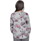 Womens Alfred Dunner Vail 3/4 Ruch Sleeves Floral Blouse - image 2