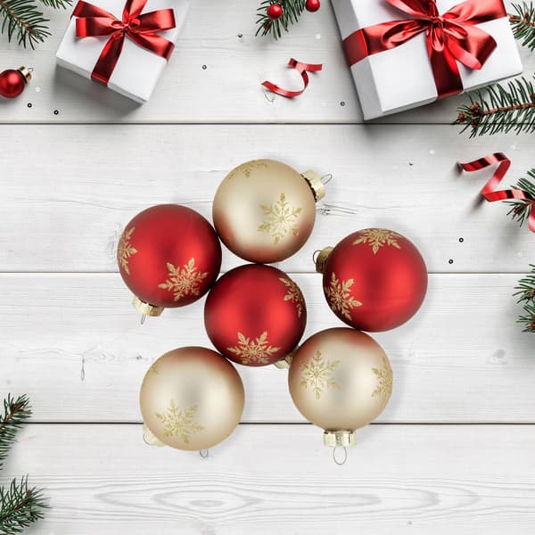 Northlight Seasonal 6ct. Snowflake Christmas Ornaments