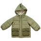 Baby Boy (12-24M) 3D Dino with Spikes Puffer Jacket - image 1