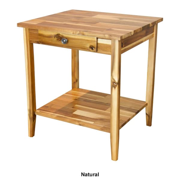 Casual Contemporary Living 2-Tier Acacia Square End Table