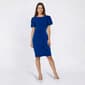 Womens DKNY Short Sleeve Solid Ruched Sheath Dress - image 1