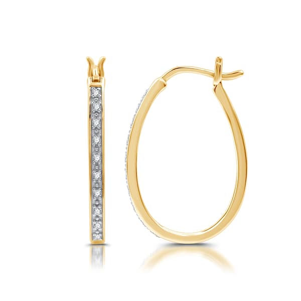 Nova Star&#40;R&#41; 1/10cttw. Lab Grown Diamond Huggie Hoop Earrings