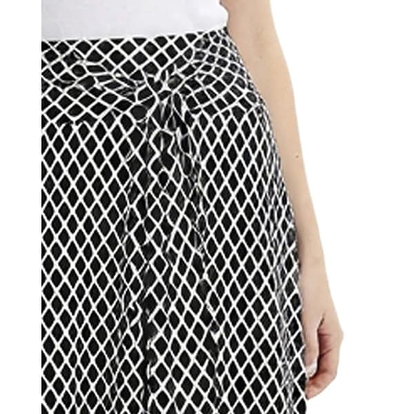 Womens NY Collection Pull On Side Tie Diamond Skirt