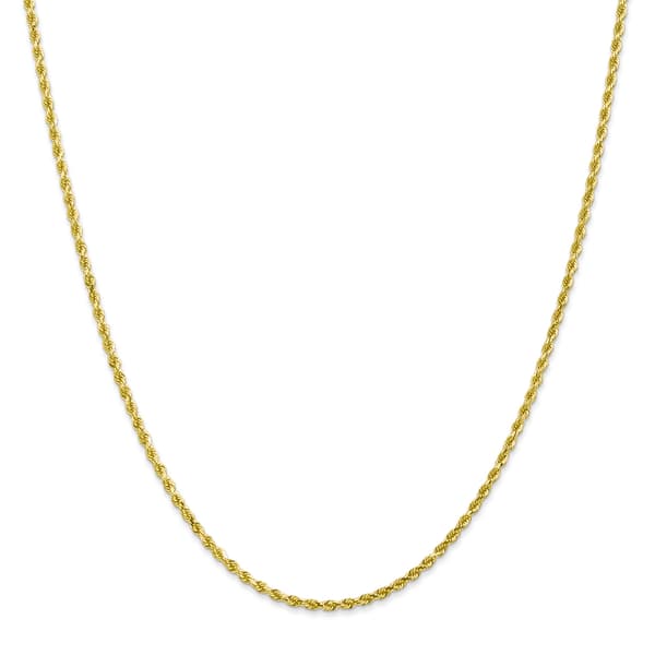 Gold Classics(tm) 10kt. 2mm 26in. Diamond-cut Rope Chain - image 