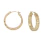 Candela 14kt. Yellow Gold Full Diamond Cut Square Hoop Earrings - image 1