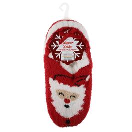 Womens Capelli New York Jolly Santa Slipper Socks