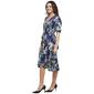 Womens NY Collection Elbow Sleeve Print Wrap Dress - image 4