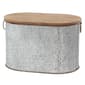 9th & Pike® Farmhouse Silver Entryway Storage Bench Set of 3 - image 5