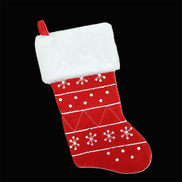 Northlight 19in. Embroidered Snowflake Cuffed Christmas Stocking