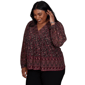 Plus Size Skye''s the Limit Wild Romance Long Sleeve Floral Blouse - image 3