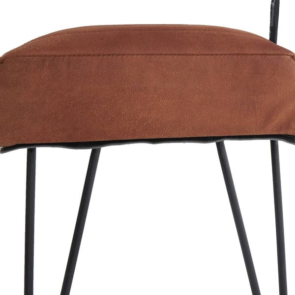 9th & Pike® Modern Farmhouse Brown Leather Bench