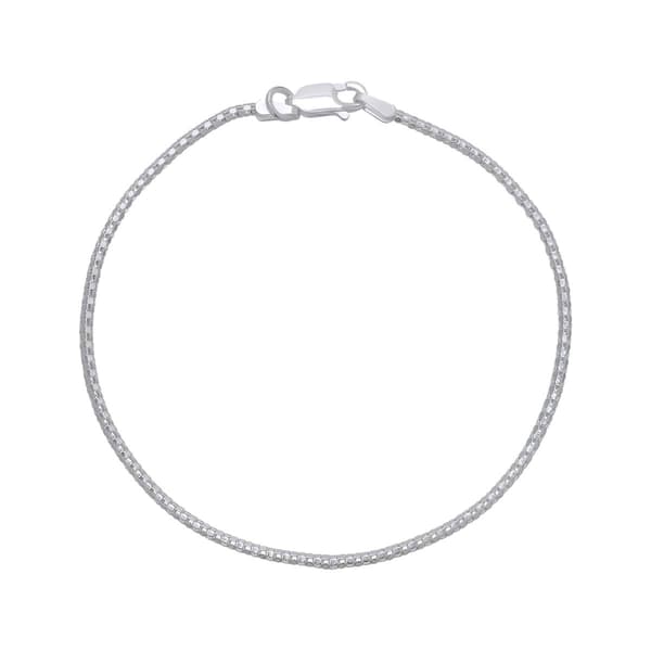 Sterling Silver Popcorn Link Bracelet - image 