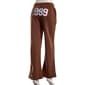 Juniors No Comment Fleece Applique Wide Leg Pants - Chestnut - image 3