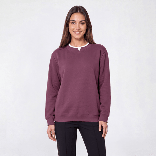 Womens Hasting & Smith Long Sleeve Solid Fleece Sweatshirt