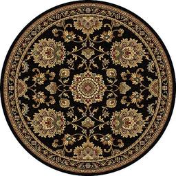 Tayse Sensation Charlotte Black Round Area Rug - 5'3